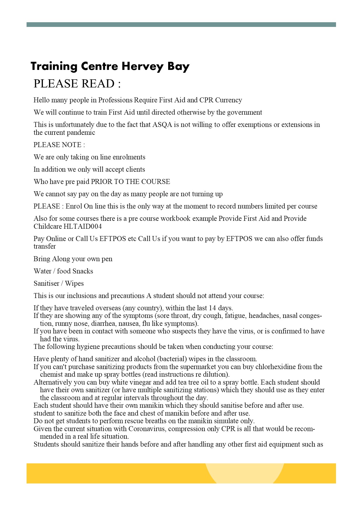 first aid courses hervey bay cpr courses first aid